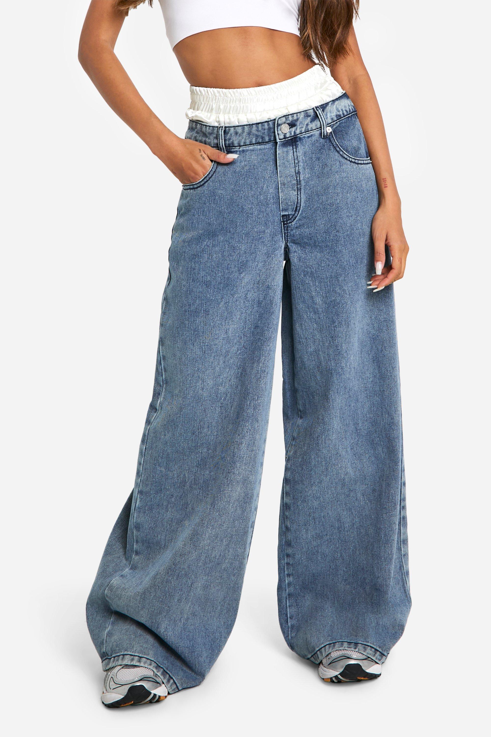 【INCHANT ME】930 Washing Semi-Wide Denim Women's Blue Relaxed Engineered-Leg Jean | ME+EM